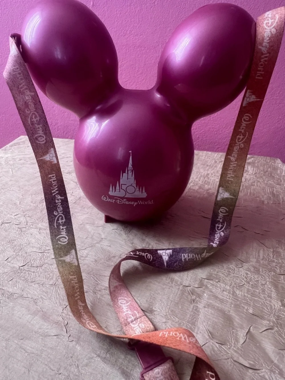 Disney Parks 50th Anniversary Mickey Refillable Popcorn Bucket Rare